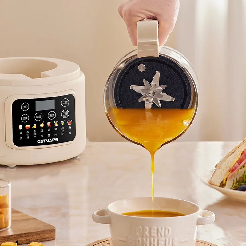 Blender for Home Use, Fully Automatic Large Capacity Quiet Soy Milk Maker, Multifunctional Dry and Wet Juicer