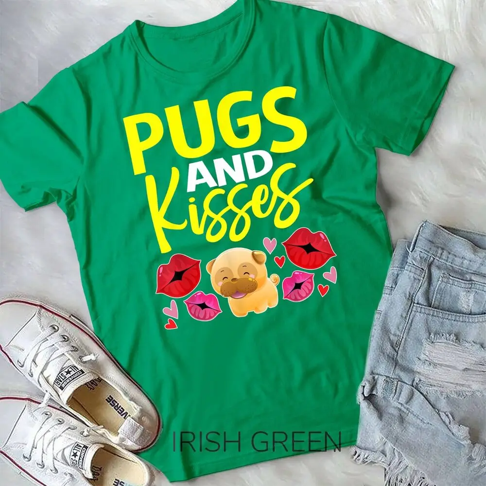 Valentine Shirts for Girls Gifts Pug Lovers Men Women Kids Unisex T-shirt