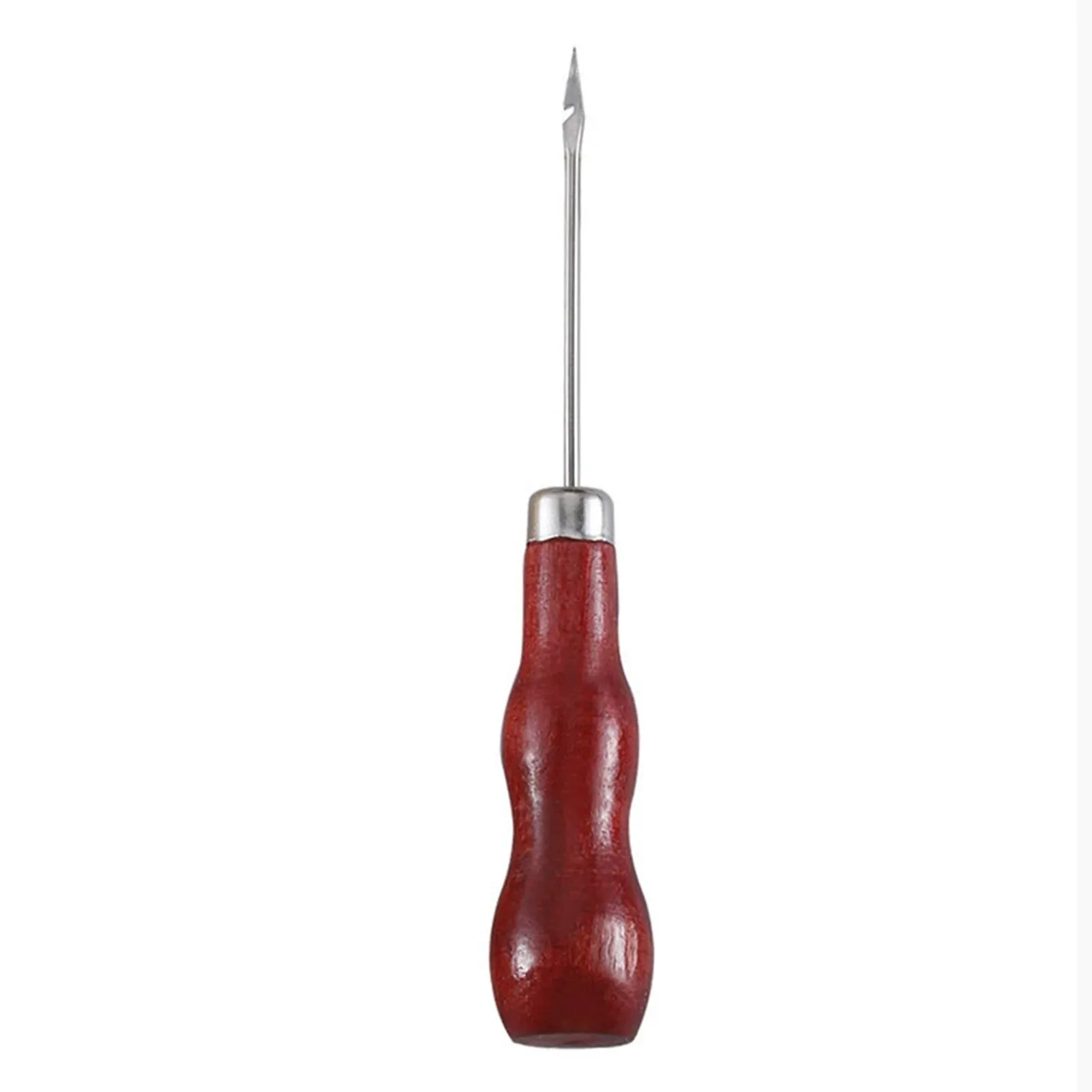 Professional Leather Awl Wooden Handle for Crafting DIY Stitching Tool Sharp Pointed Piercing Needle Shoemaking Equipment