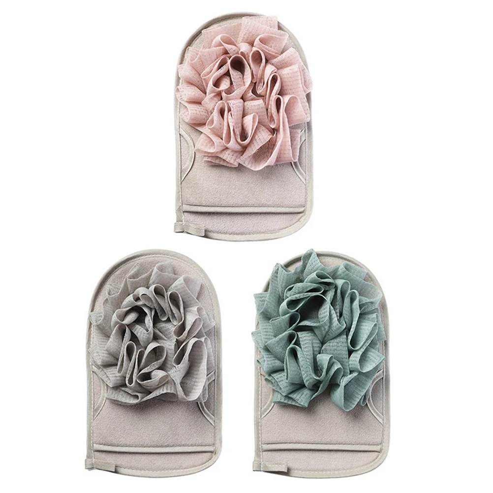 

3 Pcs Bath Towel Bathing Glove Set Reusable Exfoliating Cleaning Mitt Smooth Exfoliating Gloves Skin