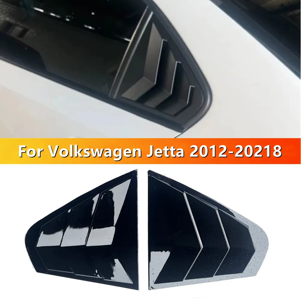 Para Volkswagen Jetta MK6 2012 2013-2018 ABS plástico ventana trasera cuarto cubierta de rejilla embellecedor de ventilación lateral accesorios adhesivos para coche