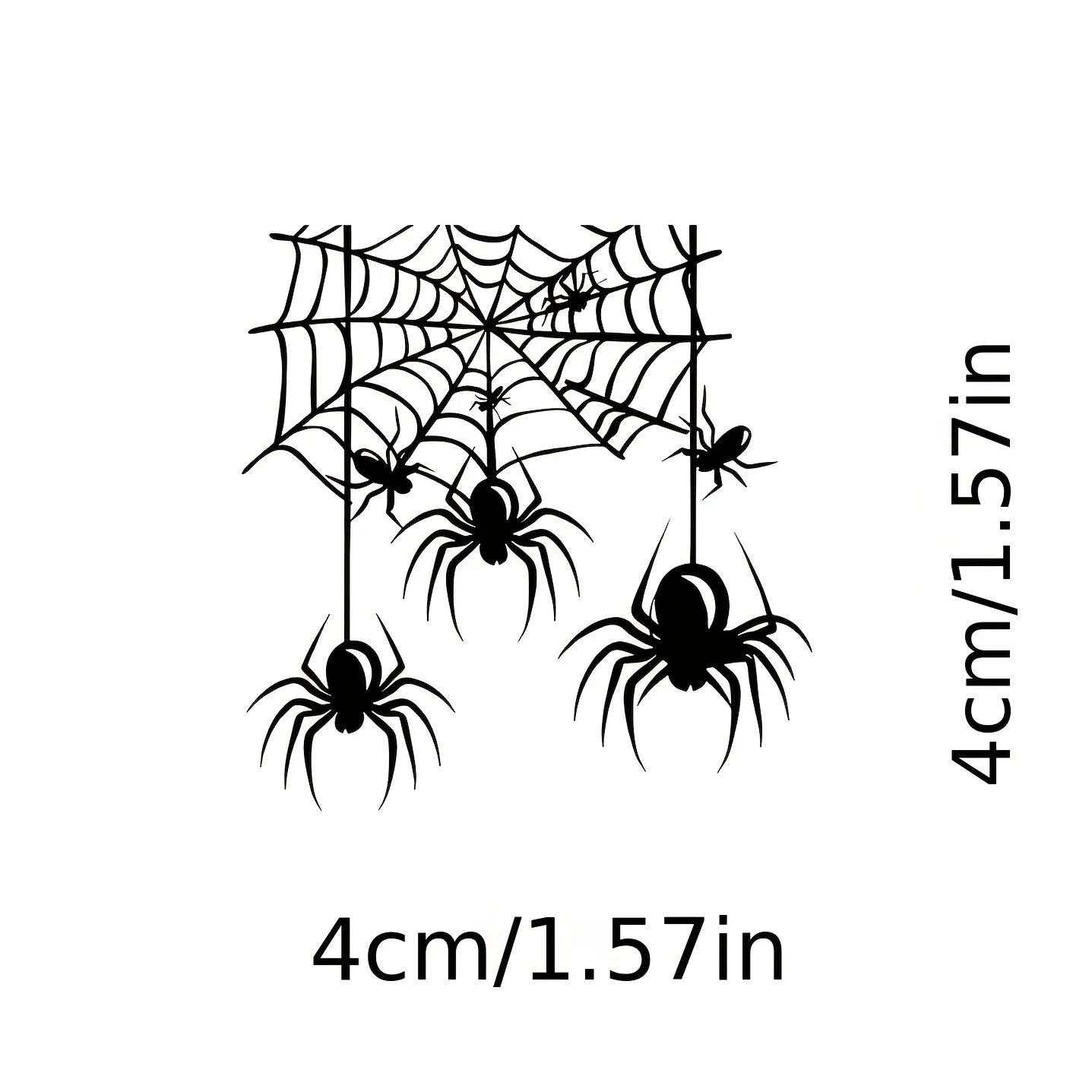 Halloween Spider Web Sticker 2PCS Spider Decal Waterproof Vinyl Car Mirror Motorcycle Laptop Window Wall Decor Animal Design