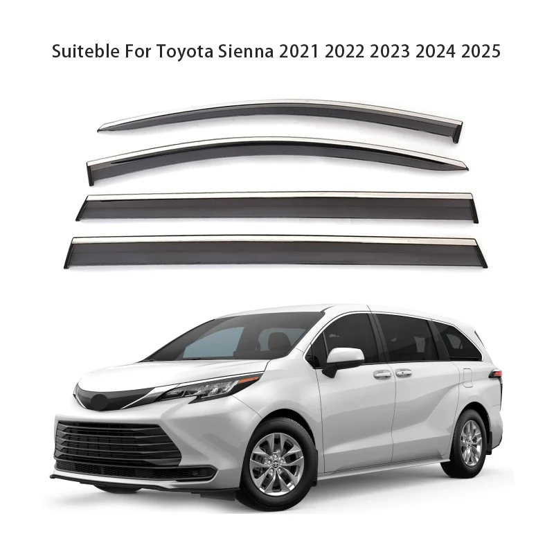 

For Toyota Sienna 2021-2025 Side Window Rain Guard Shield Sun Visor Vent Deflectors