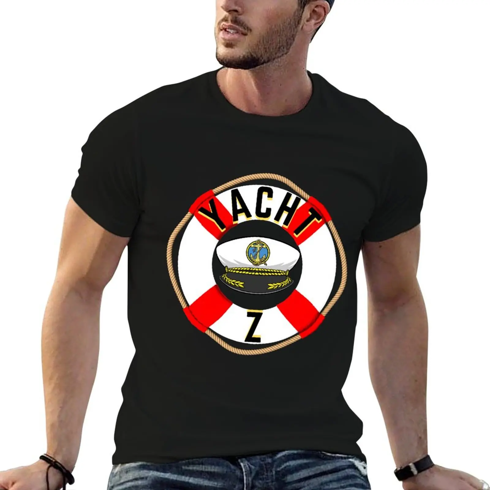 Yacht Z (Logo Only) T-Shirt Big Size Short Sleeve Casual Top