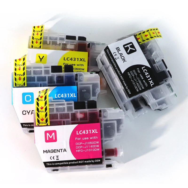 2 set ad alta capacità LC431XL LC431 cartuccia d'inchiostro a getto d'inchiostro compatibile per Brother DCP-J1050DW DCP-J1140DW MFC-J1010DW inchiostro della stampante