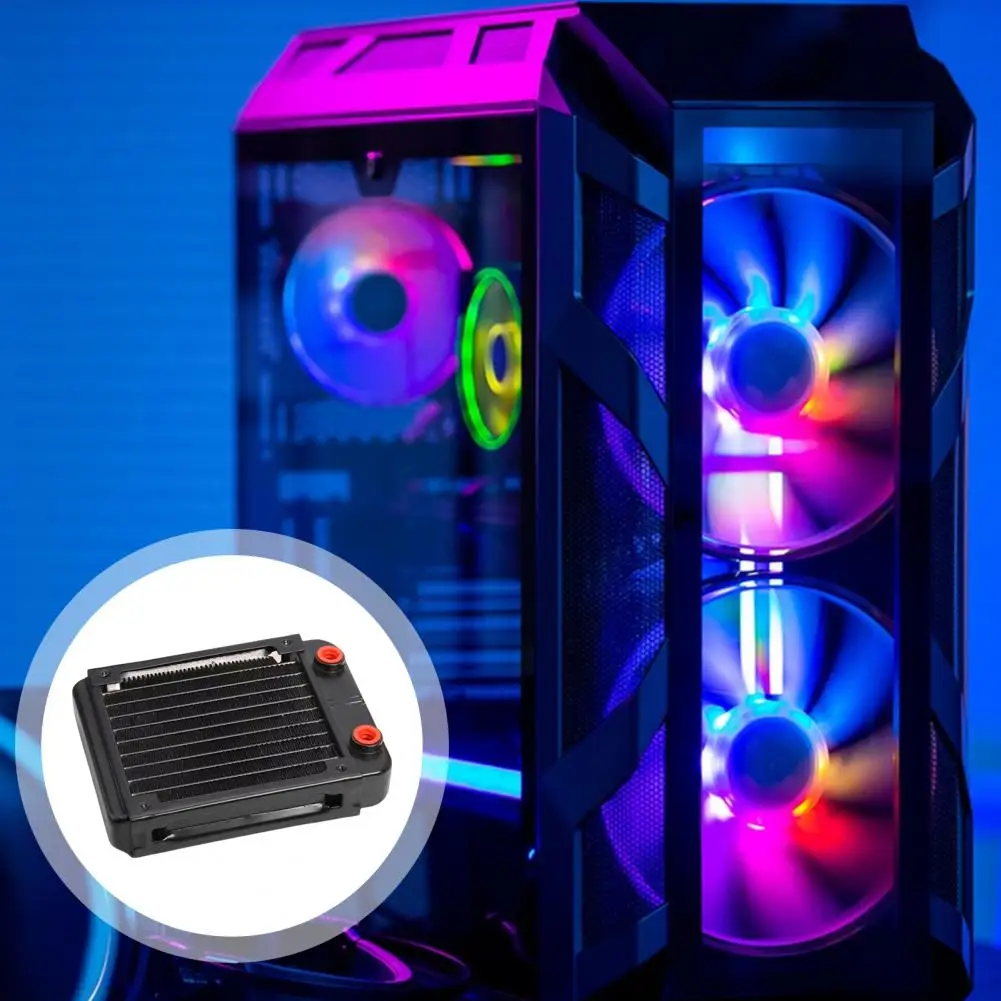 120 ミリメートル水冷ラジエーター広く使用されている G1/4 スレッドアルミ熱交換器ラジエーター PC クーラーヒートシンク