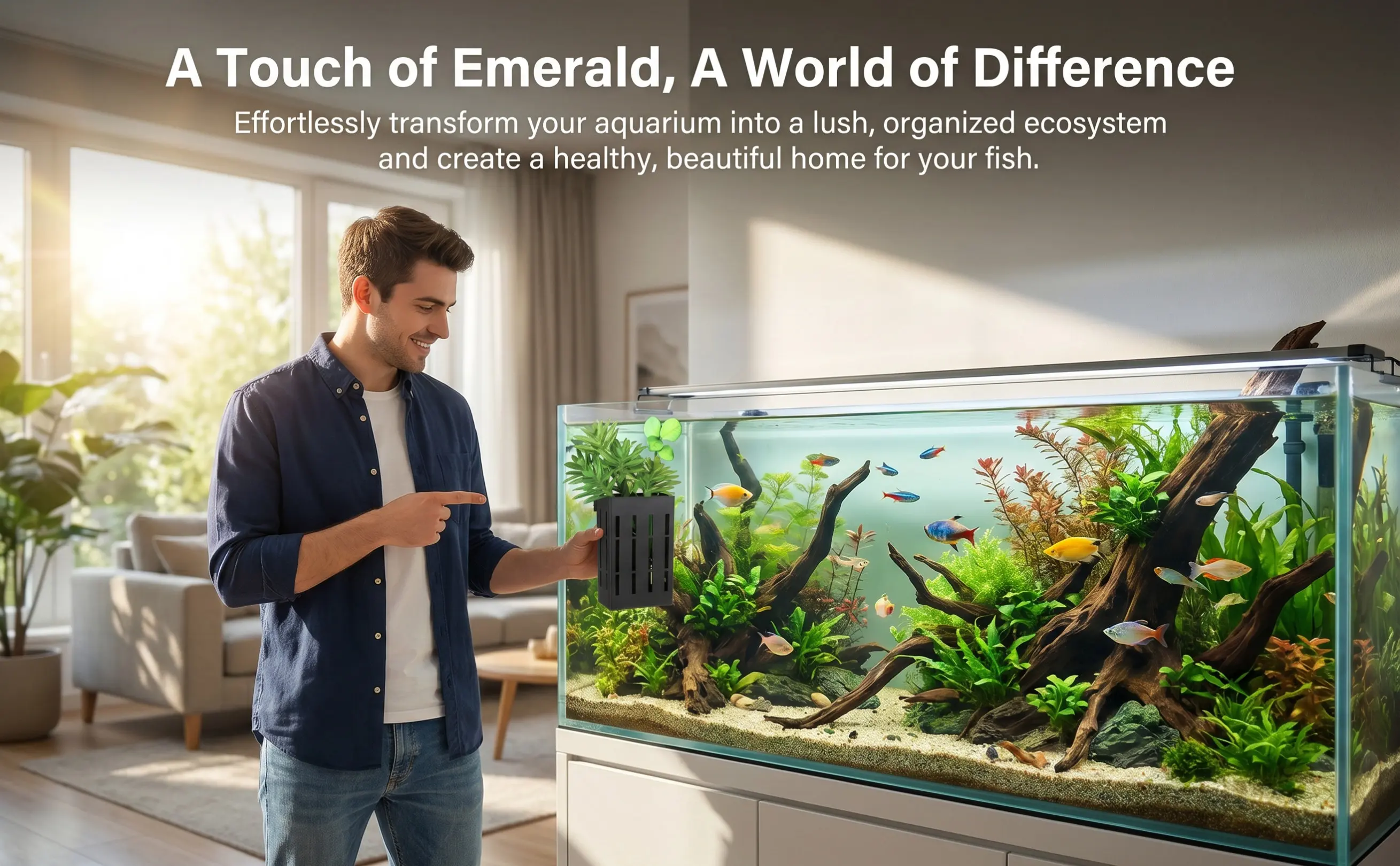 10Pcs Hanging Aquarium Plant Basket for Water Growth Wall-Mounted Fish Tank Planter Aquatic Plant Holder Aquarium