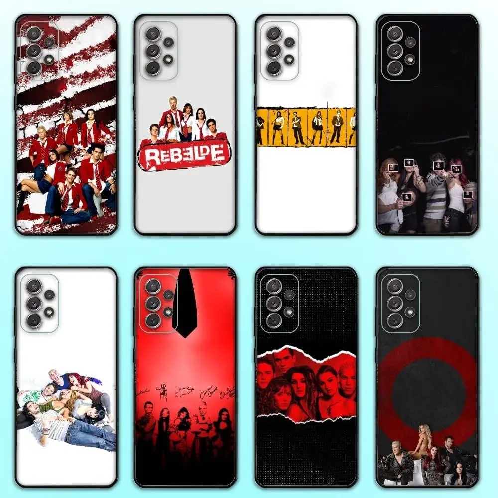 Funda de teléfono RBD REBELDE V para Samsung S 25,24,23,22,30,21,10,9,Ultra,Plus,Lite,FE,4,5 G, funda negra suave