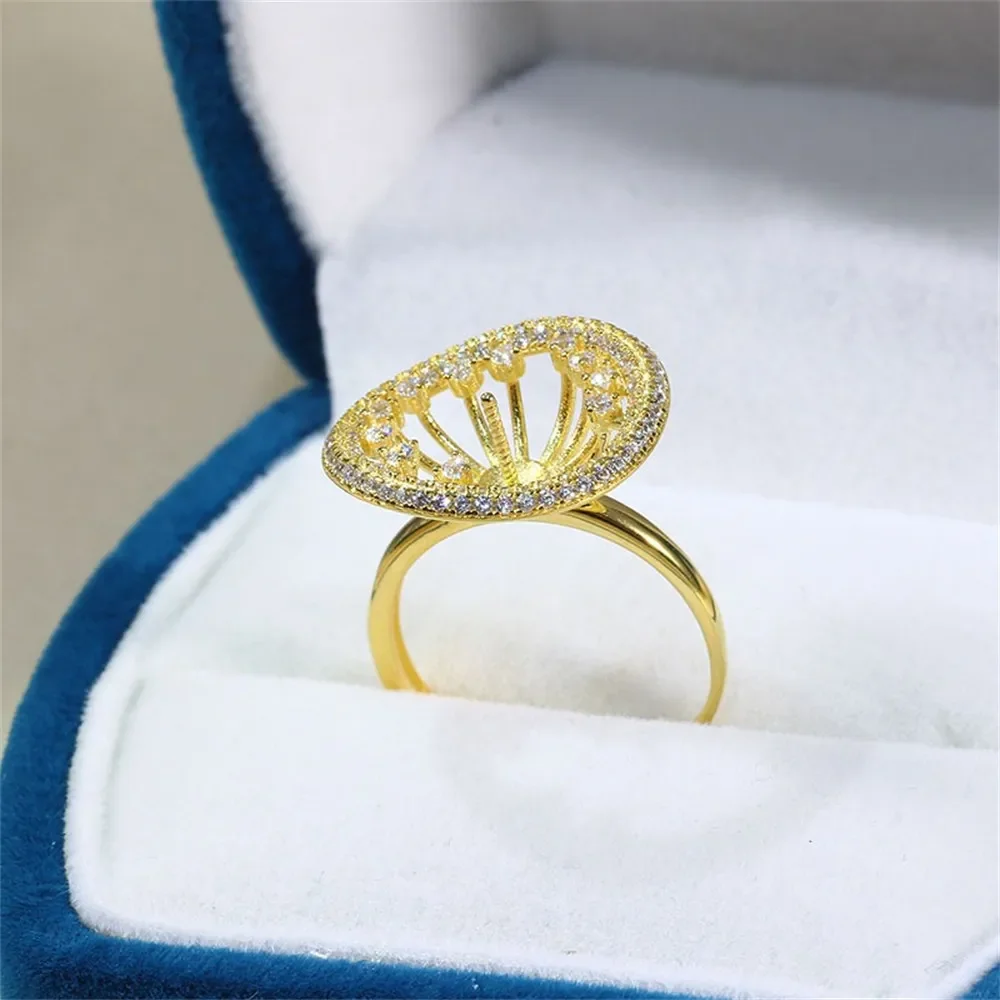 Solid S925 Sterling Silver Pearl Ring Settings Findings & Accessories  for Jewelry Making Bulk Wholesale Craft Supplies No Pearl