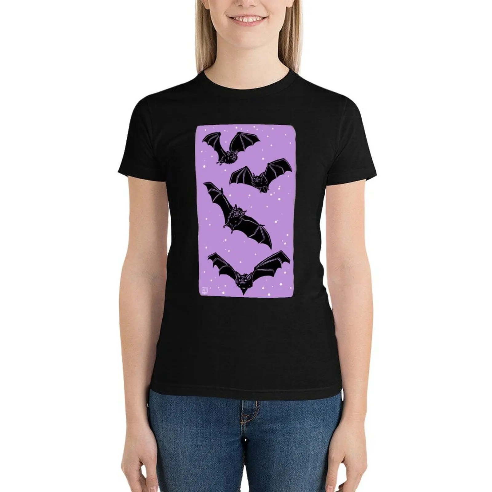 Batty in Violet T-Shirt korean fashion aesthetic clothes tees Aesthetic clothing Womens graphic t shirts