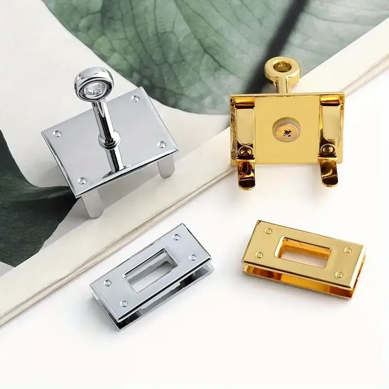 

1 Set Bag Hardware Case | Metal Locks Clasp Kit (Handbag/Tote Closures Snap Clasps for DIY Craft)