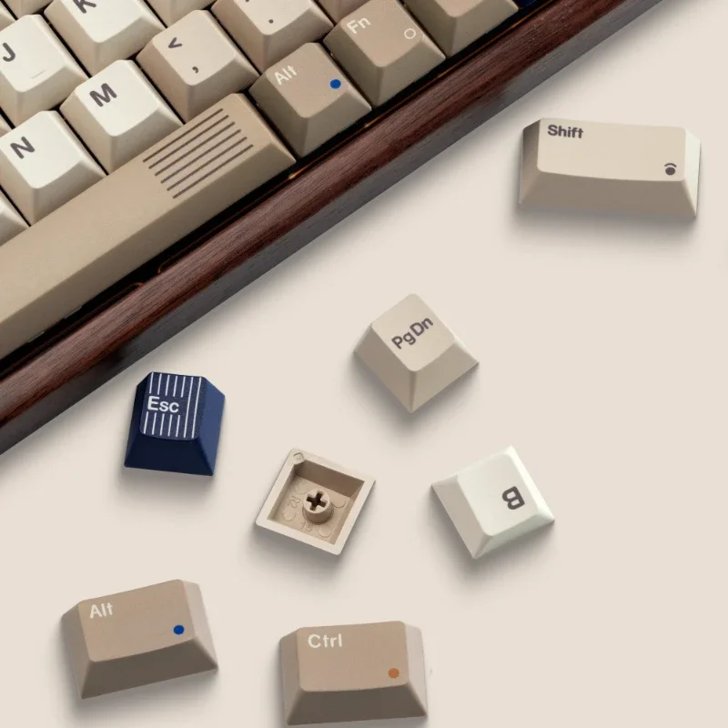 Keycap addensato a sublimazione a cinque lati PBT di altezza originale retro