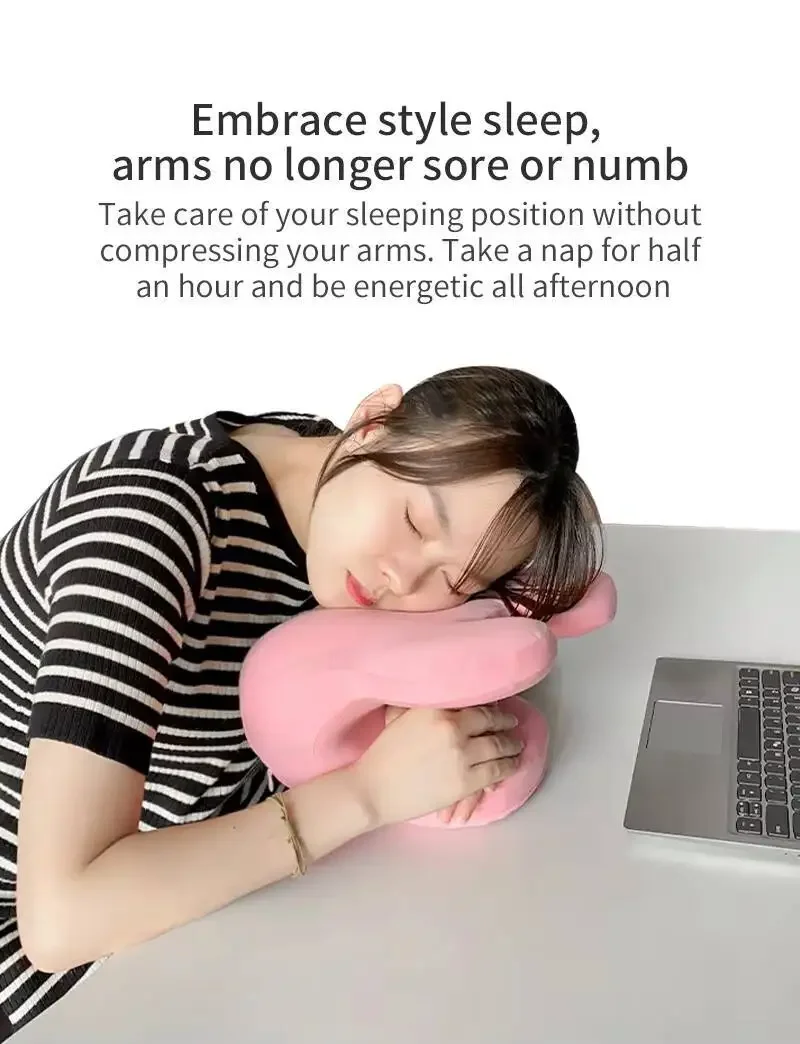 Memory Foam Wedge Cushion Functional Nap Positioner For Body Napping Pillow Lunch Break Pillow Soft Headrest for Desk Sleeping