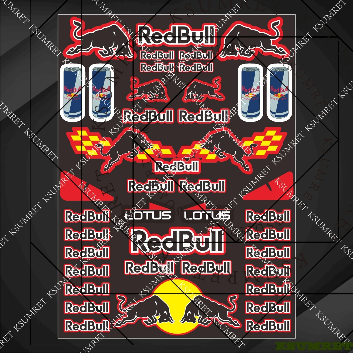 

Vinyl For Red Bull Motorcycle Sticker Decals