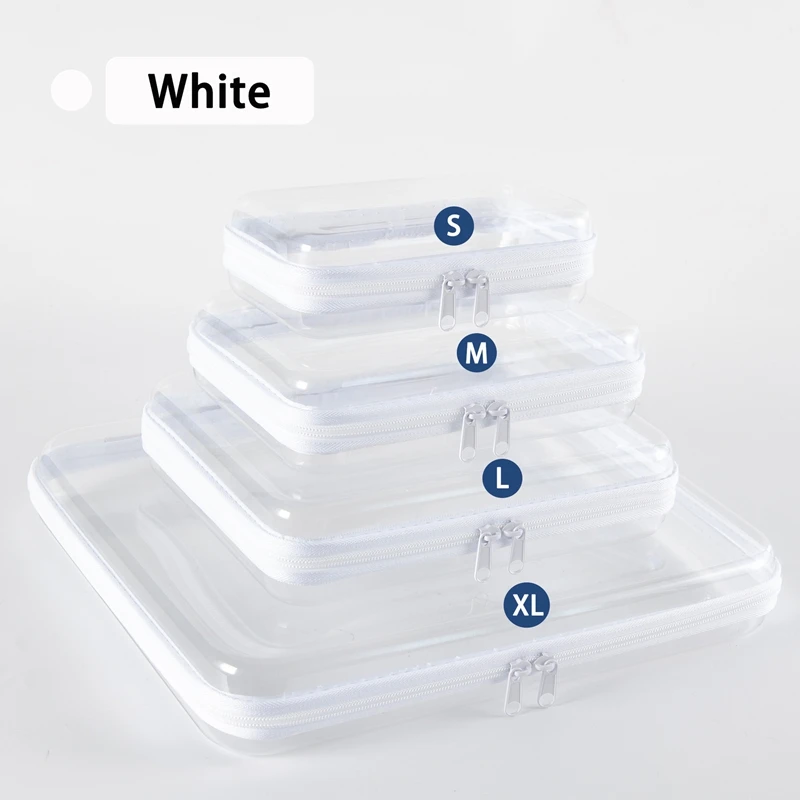 1pc Home Organize Box Transparent Cosmetics Storage Bag Bathing/toy Organize Bag Waterproof Plastic Zipper Pouch Bag Travel Bag