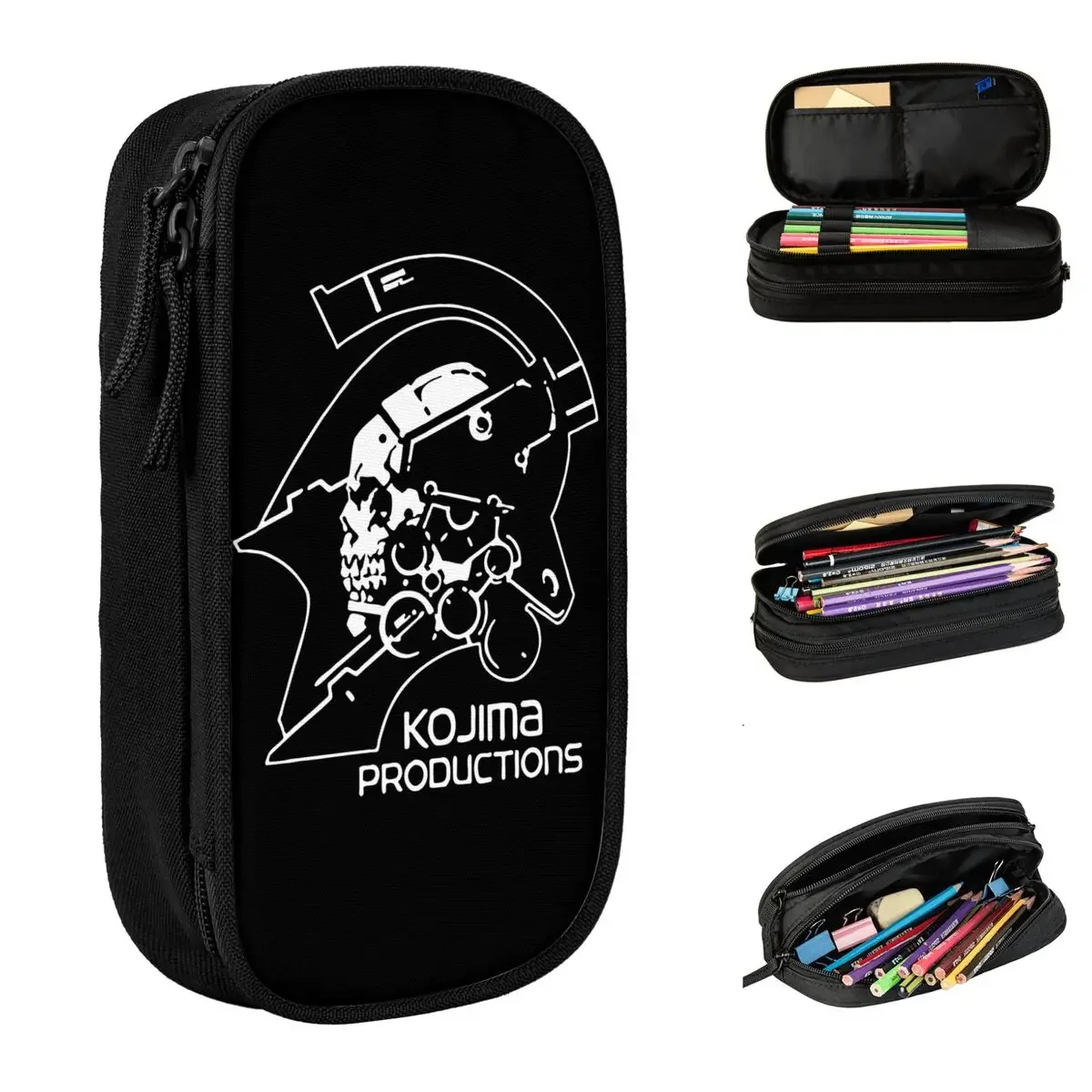 Metal Gear Kojima  Pencil Cases MGS Hideo Kojima Death Stranding Pencilcases Pen Holder for Student Bag School Supplies