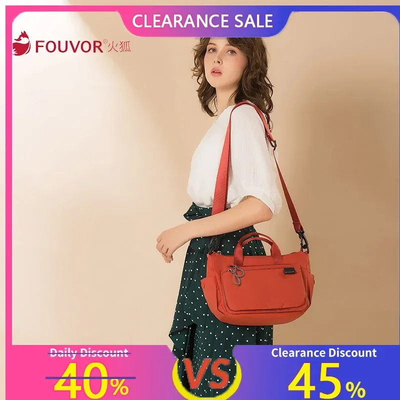 

Fouvor Women's Shoulder Bags Casual Nylon Waterproof Crossbody Bag Large Capacity Canvas Handbag Lightweight Sport Bags 2802-01