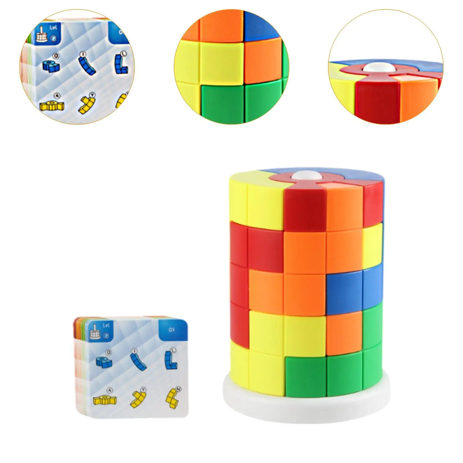 Color Stacker Stacking Toy Fine Motor Skills Hand Eye Coordination Kids DIY Puzzle for Boys Girls Children Kids Age 1-3 Gifts