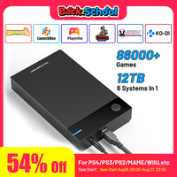 12T Gaming HDD with Hyperspin Launchbox Retrobat Playnite Super Console with 86000+ Retro Vidoe Game For PS3/PS2/PSP/WII/WIIU/DC