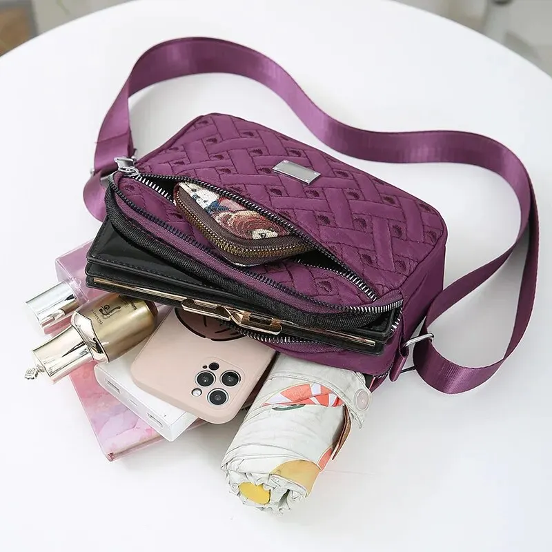 Bag For Women With One Shoulder Diagonal Cross Portable Zero Wallet Fashionable And Casual Diamond Grid Mini Small Bag Mobile