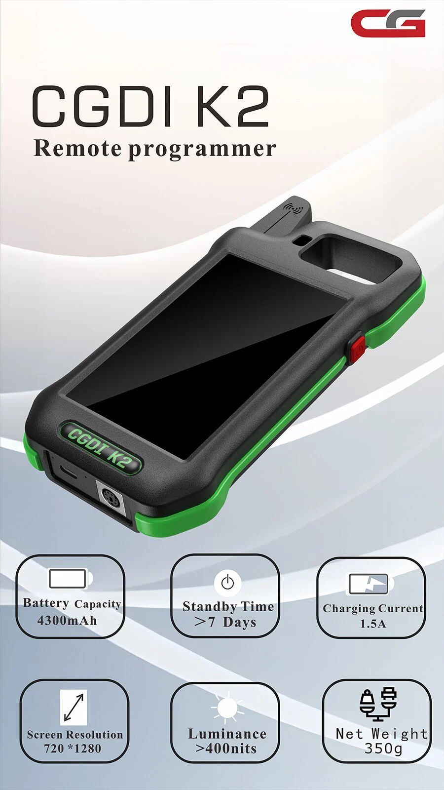 2026 NEW CGDI K2 Smart Key Tool With 3pcs C4648 Super Chips with Co-py Remote Generator Car Diagnostic Smart Locksmith Key Tool