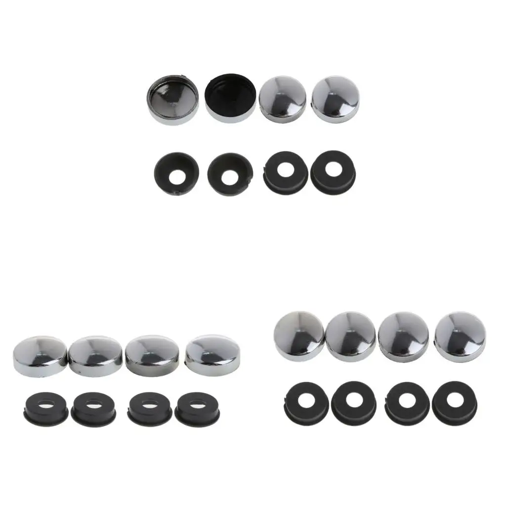 8Pcs Anti-theft Screws Car Motorcycle License Plate Bolts Frame Screws Fixed Nut