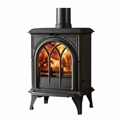 Cast Iron Stove Fireplace Wood Burning Stove Fire Heaters  See Through with 3 Sided Glass