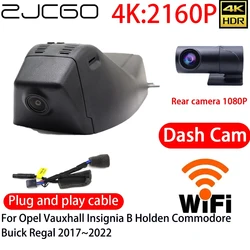 ZJCGO 4K Car DVR Dash Cam Wifi Front Rear Camera 24h Monitor Opel Vauxhall Insignia B Holden Commodore Buick Regal 2017~2022