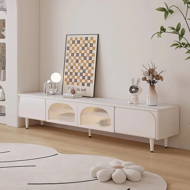 Led غرفة المعيشة تلفزيون خزانة الأبيض تخزين عرض فاخر التلفزيون تقف الترفيه Suporte الفقرة تلفزيون صالون الأثاث MQ50DS