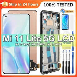 Screen for Xiaomi Mi 11 Lite Lcd Display Digital Touch Screen with Frame Assembly for Xiaomi Mi 11 Lite 5G M2101K9G M2101K9C