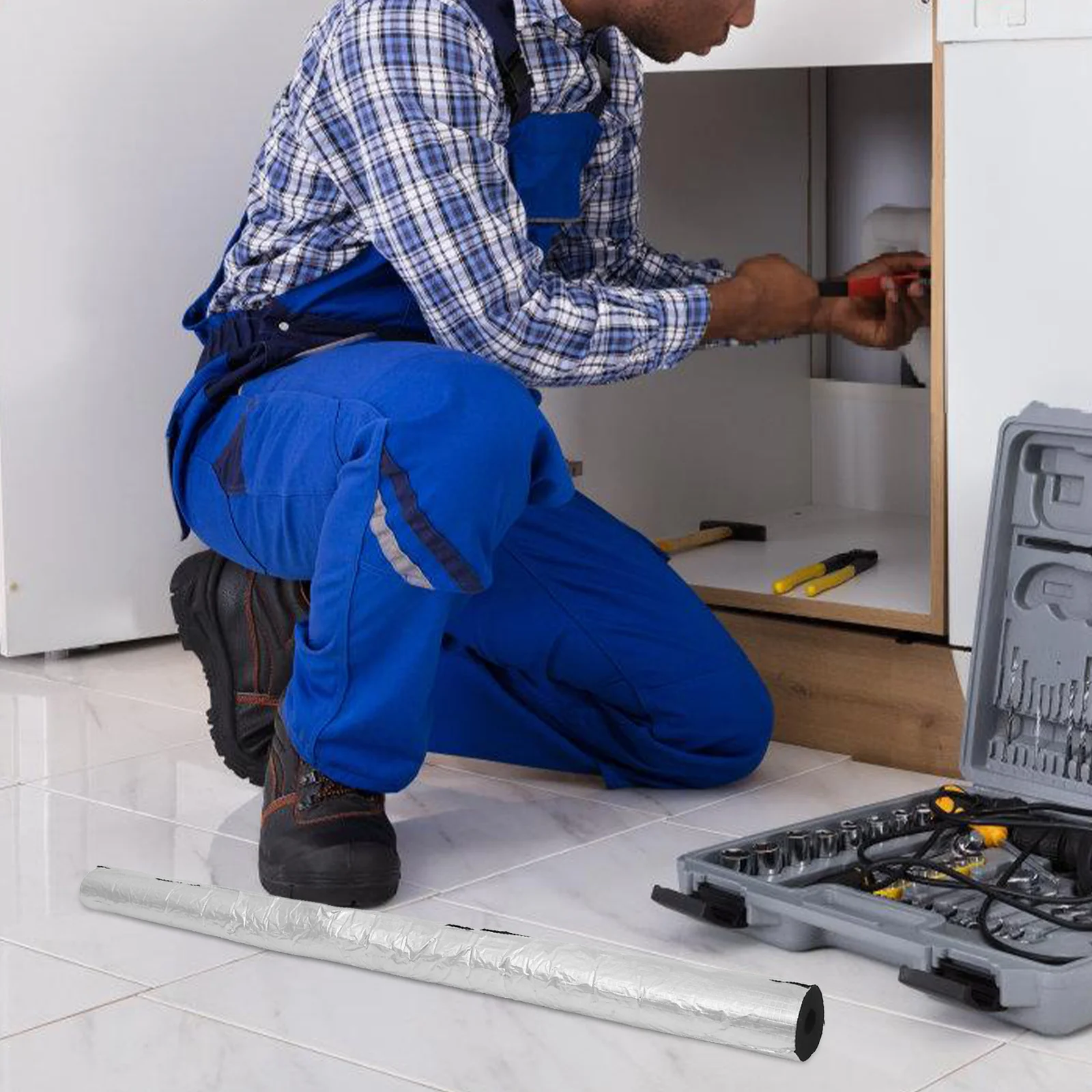 

Heat Preservation Tube 5M Waterproof Insulated Pipe Cover for Outdoor Antifreeze Water Pipe Insulation Wrap Fireproof Thermal