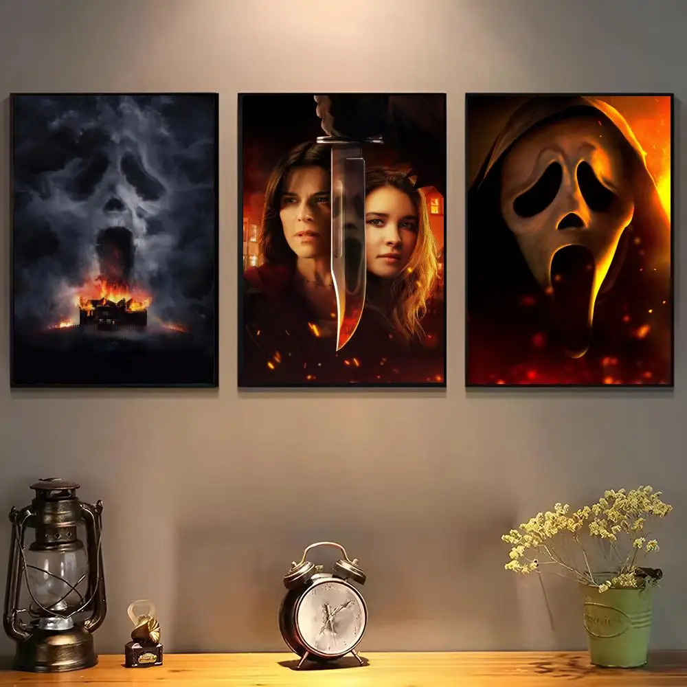Scream 7 Poster For Self-adhesive Art Waterproof Paper Sticker Coffee House Bar Room Wall Decor