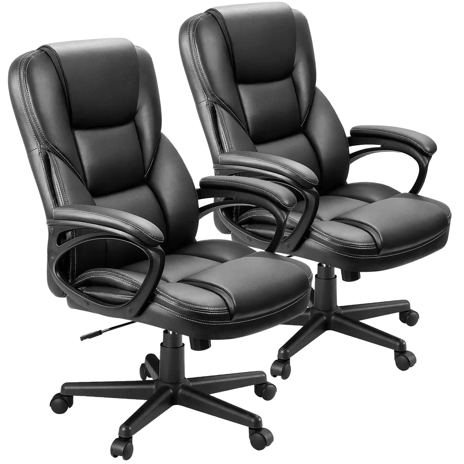 Office Executive Chair High Back Adjustable Managerial Home Desk Chair, Swivel Computer PU Leather Chair, Customized