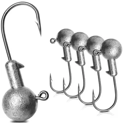 10pcs/lot Jig Head Fishing Hook 3.5g -20g Weighted Hook Jig Fishing Hook Soft Worm Jig Hook for Carp Fishing