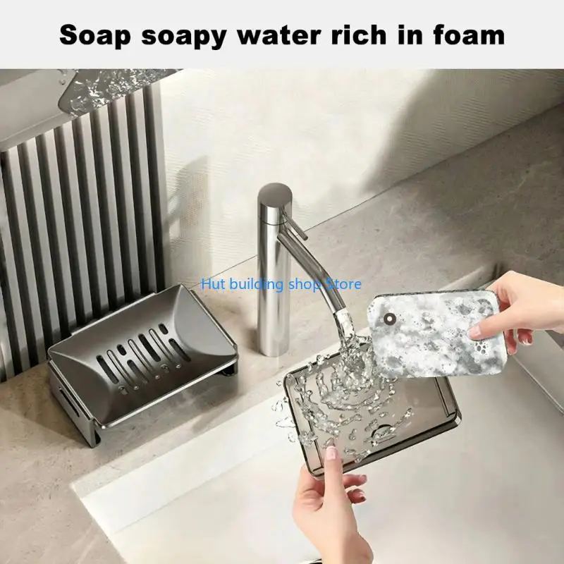 T21C Contemporary Bathroom Organizers Aluminum Soap Holders Wall Mount Quick Dry Designs Waterproof Bathroom Accessories