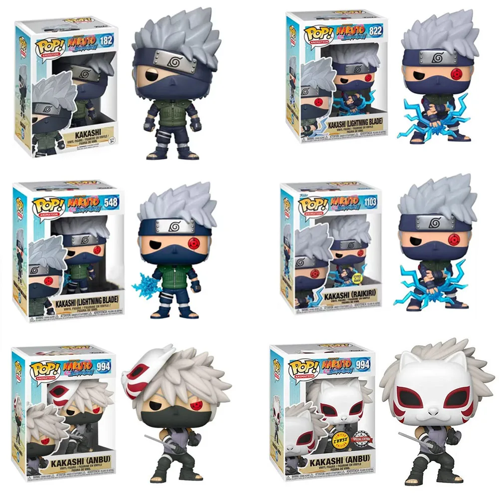 Funko Pop Animation Narutos Shippuden Kakashi(Anbu) #994 Kakashi(Raikiri) #1103 Kakashi #182 #822 Vinyl Action Figure Toys Gifts