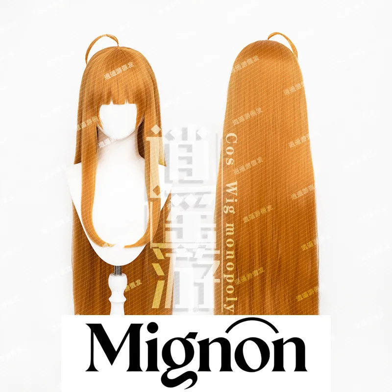 

Mignon 5 Sakura Futaba Cosplay Wig Orange Long Straight Simulation Scalp Top Halloween Gift