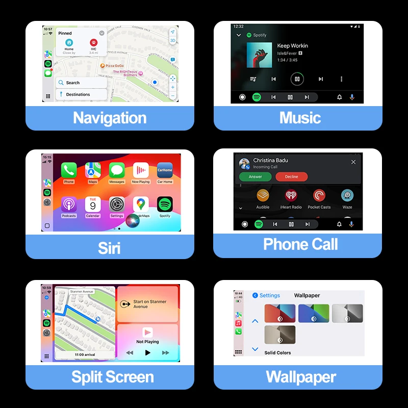 UHULAMB EC09 Mini Carplay Android Auto Verkabelt Zu Drahtlose Auto Spielen Box Adapter Smart Ai Box Bluetooth WiFi Spotify Connect