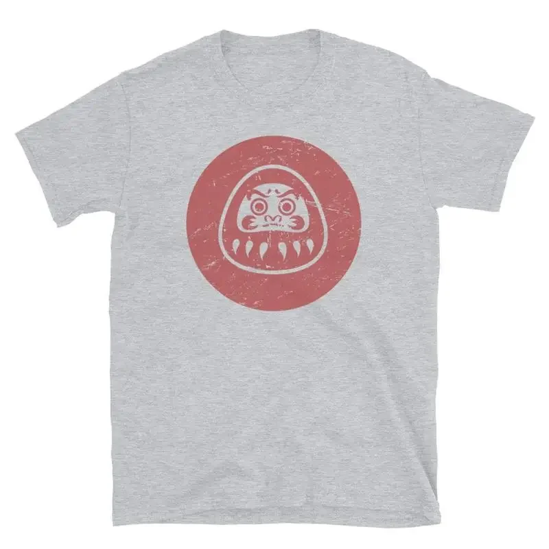 Distressed Daruma T Shirt Japanese Zen Buddhism Lucky Buddhist