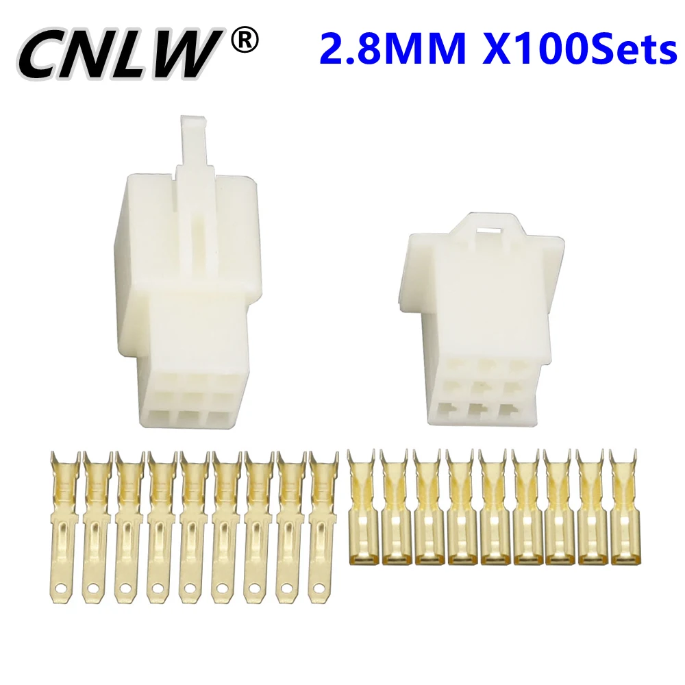 100 Sets 9 Pin 2.8mm DJ7091A-2.8-11/21 Electrical Wire Connectors Plug Male and Female Automobile Connector 6030-9991 6040-9111