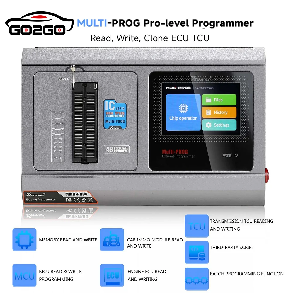 ECU Gearbox Programmer Xhorse  MultiProg Multi-Prog Support ECU & TCU Read/Write/Clone Update Version of VVDI Prog