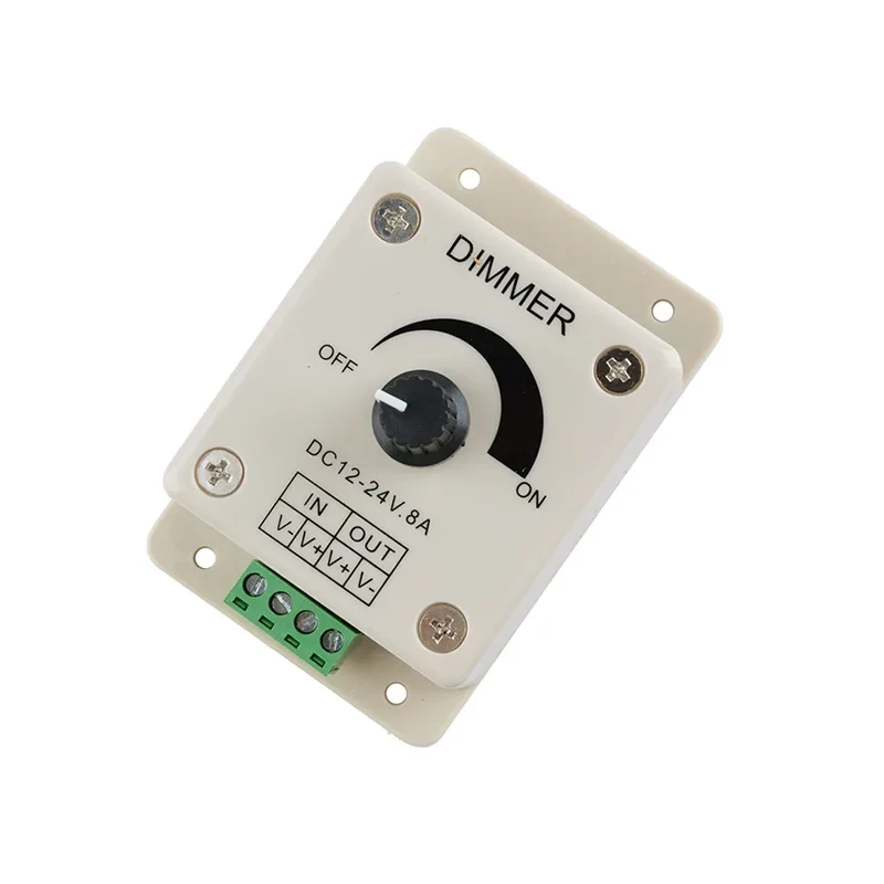 10pcs 12V 96W Knob Led Dimmer Controller For LED Light Strip Adjustable Brightness LED Controller