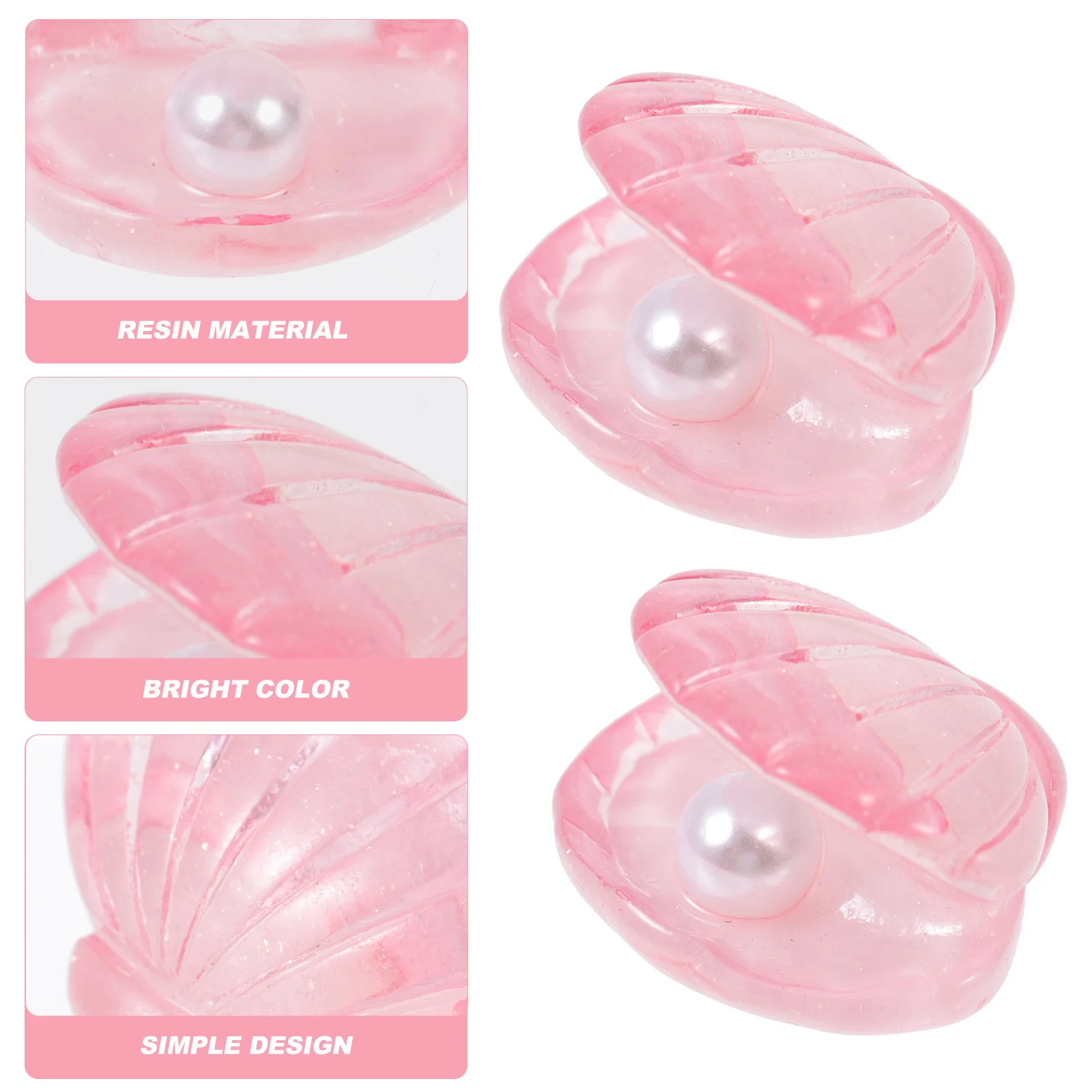 

20Pcs Pearl Shell Resin Hairpins DIY Clips Handmade Accessories for Hair Rope Headbands Craft DIY Shell Headwear Accessories