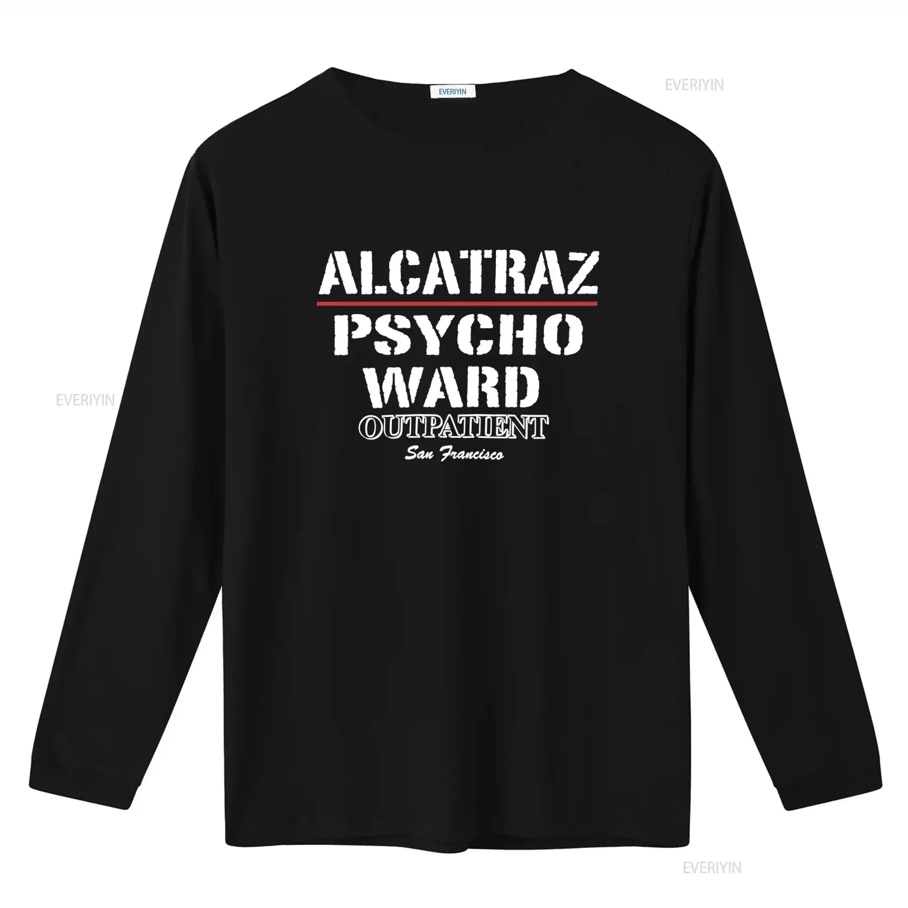 Vintage Alcatraz Psycho Ward Prison Outpatient San Francisco T Shirt vintage Washed Casual Versatile Unisex designer clothes