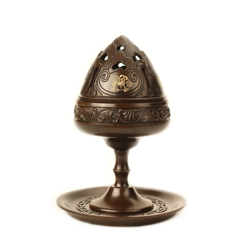 

Pure Copper Boshan Incense Holder Stove Home Indoor Decoration Incense Burner Aromatherapy Stove Antique Zen Study Decoration