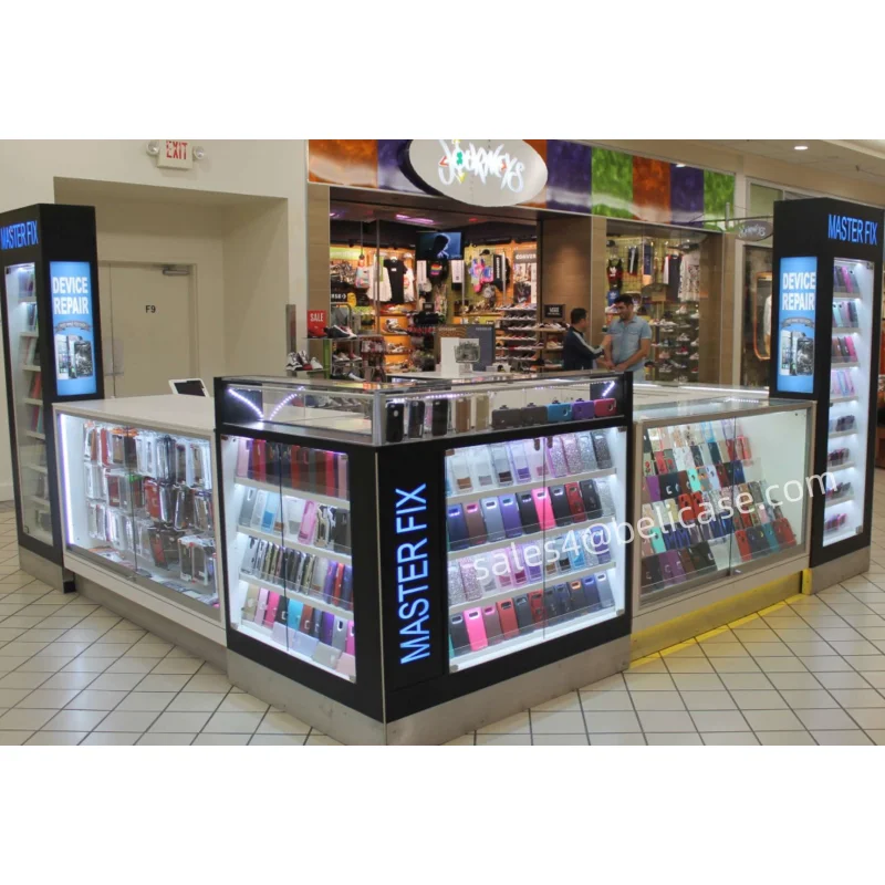 

customized.Mall Cellphone Repair Display Cabinet Cell Phone Accessories Display Showcase Kiosk Design Mobile Phone Cell Phon