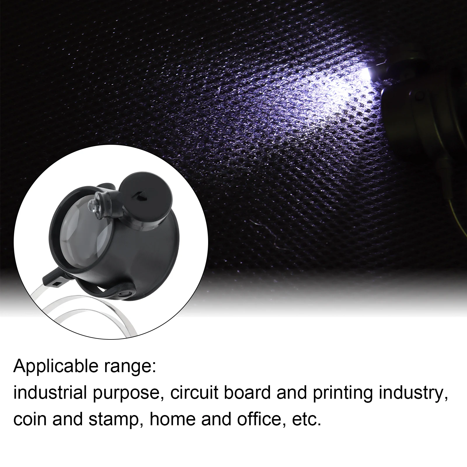 Lente d'ingrandimento 15X con luci a LED ABS regolabile indossabile senza occhielli lente d'ingrandimento per occhi singoli lente d'ingrandimento per la riparazione