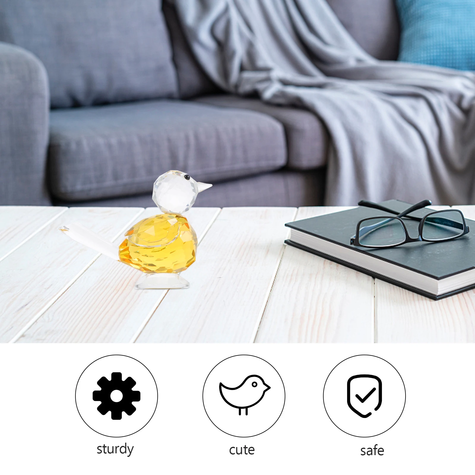 

Premium Crystal Bird Decor Handcrafted Glass Ornament for Home Decor Table Centerpiece Desktop Art Craft Elegant Living Room