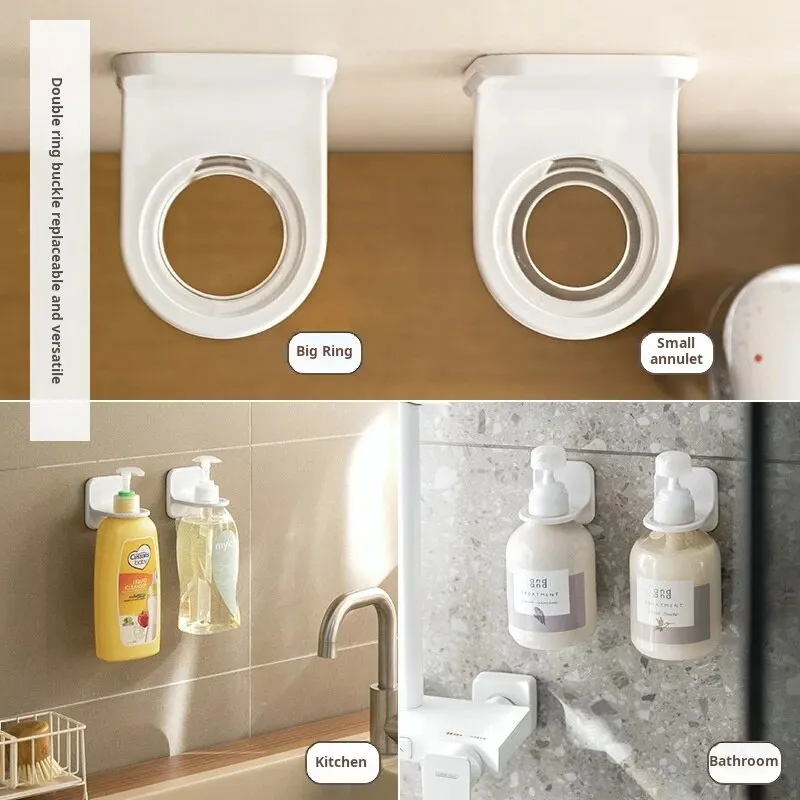 Shower Gel Shelf Bathroom Shampoo Hand Sanitizer Bracket Organizer Bathroom No-punch Hanging Shelf