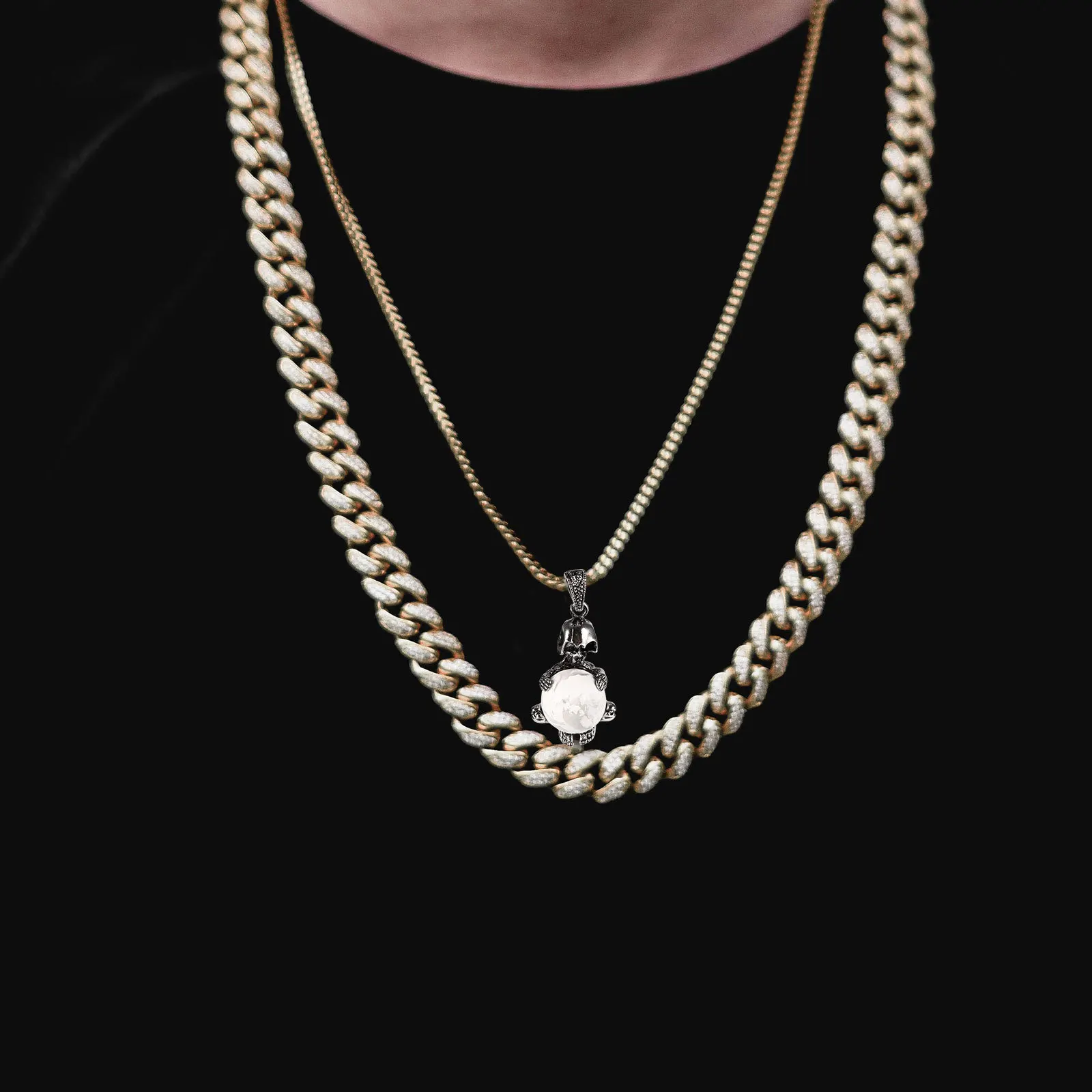 

Crystal Skull Necklace Pendant DIY Jewelry Making Accessories Halloween Decorative Pendants Pendants for Jewelry Making